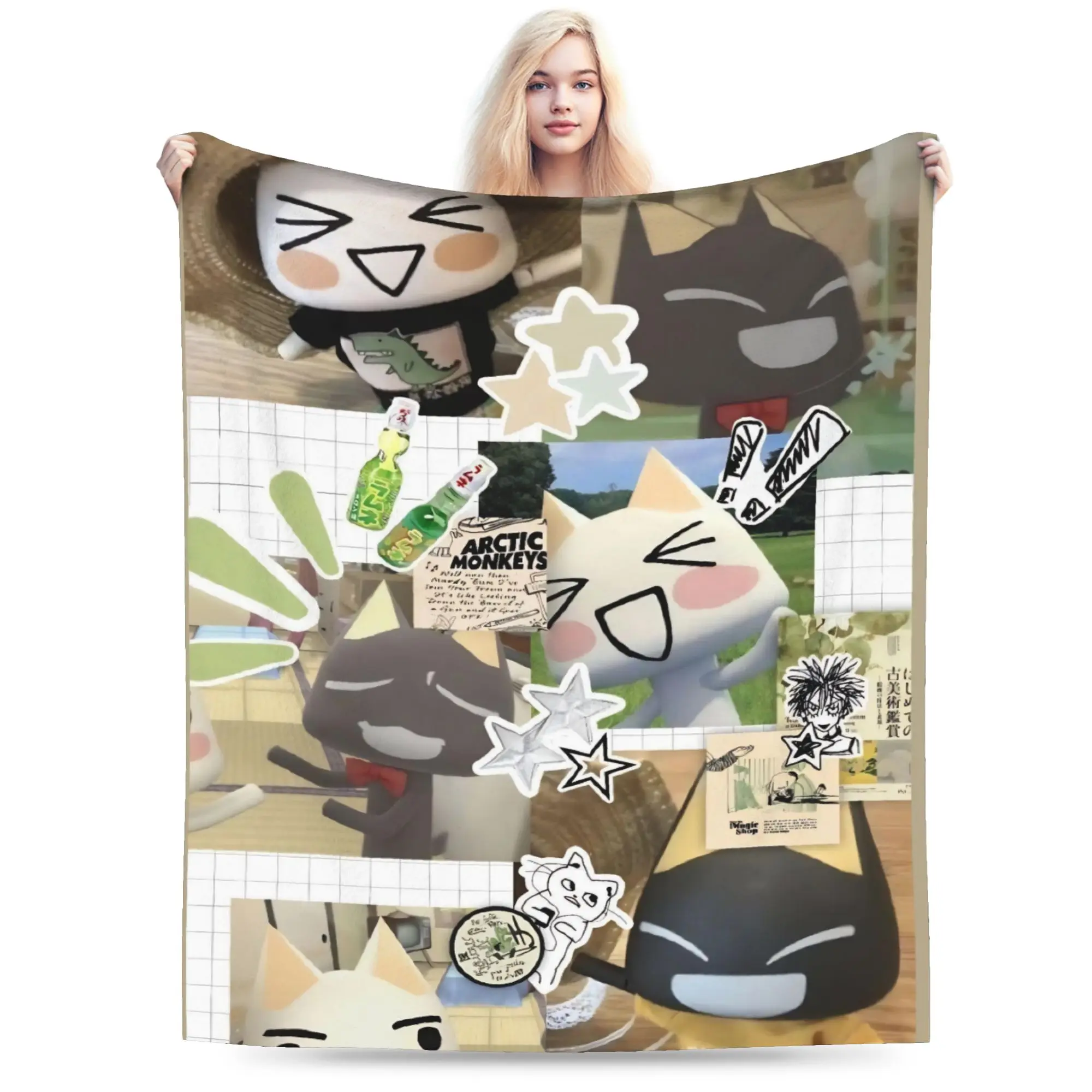 Inoue Toro Flannel Blanket Winter  Soft Throw Blanket for Boy Girl Home Decor Graphic Bedspread Sofa Bed Cover