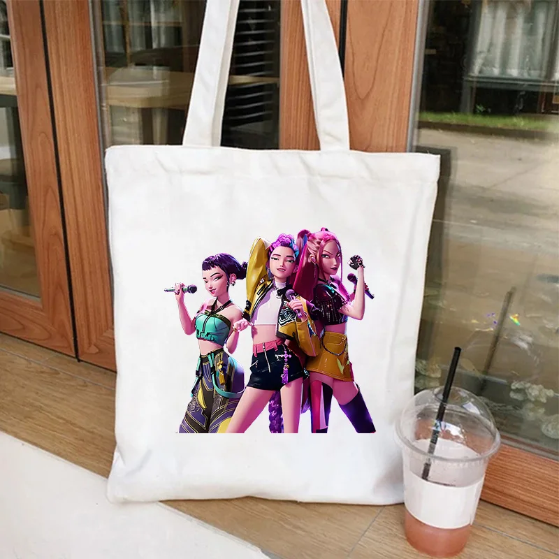 Borsa di tela stampata anime Rumi Mira Zoey Borsa cosplay Sajaboys Accessori per costumi Borsa per la spesa quotidiana di Halloween per uomo donna