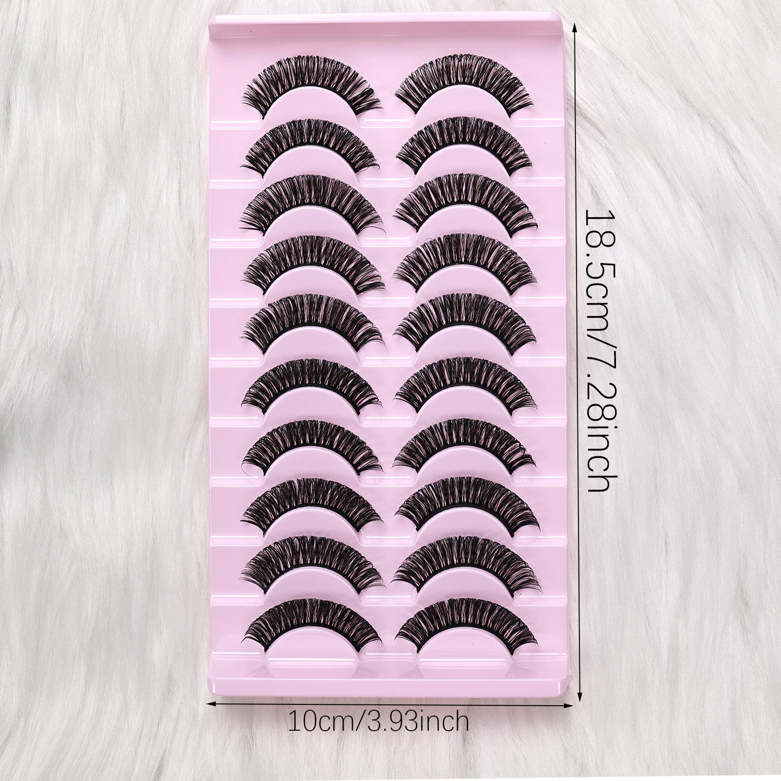 10 pares de cílios russos d curl strip – maquiagem de olhos macia e reutilizável de aparência natural, adequada para iniciantes para festa diária, data glam
