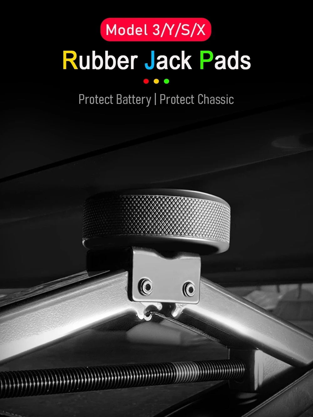 1/4 Stück Hebeadapter für Tesla Model 3 Y S X Juniper, Verbesserte Synthetische Gummi-Adapterpads für Batterie und Fahrgestell – Detail 1