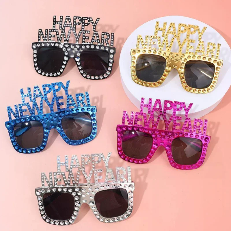 نظارات غير تقليدية لعيد الميلاد 2026 وهدايا رأس السنة الجديدة سنة جديدة سعيدة نظارات مزخرفة دعائم الحفلات لوازم حفلات السنة الجديدة #1