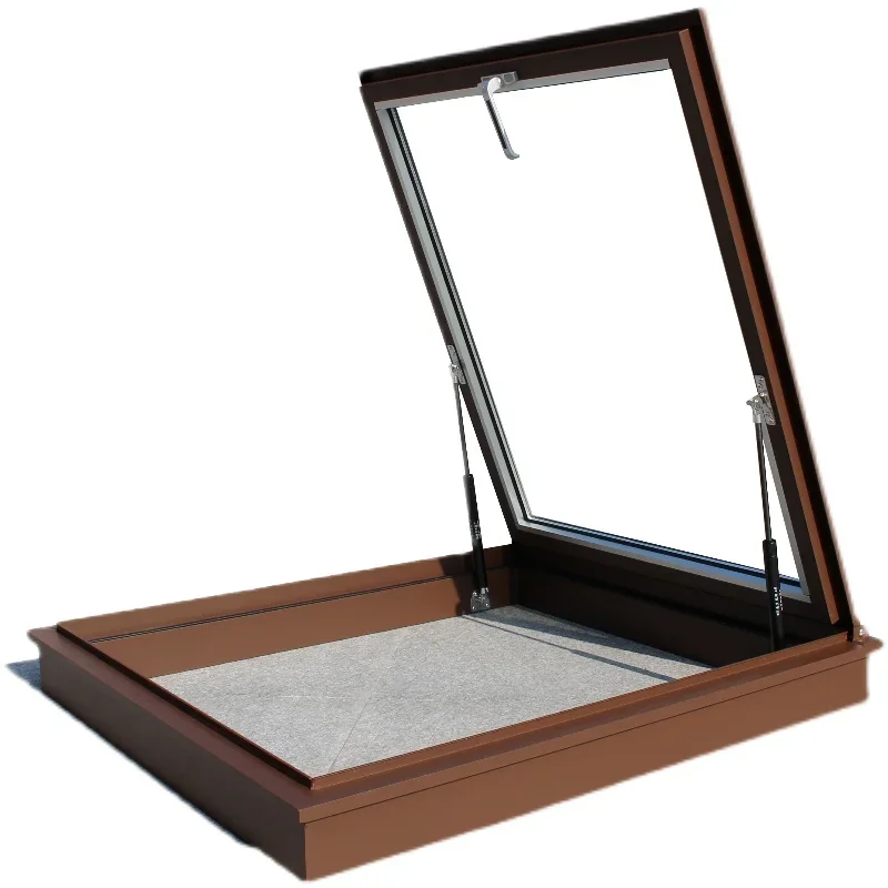 Sun room glass room maintenance upper manhole flat roof aluminum alloy inclined roof skylight custom transformation
