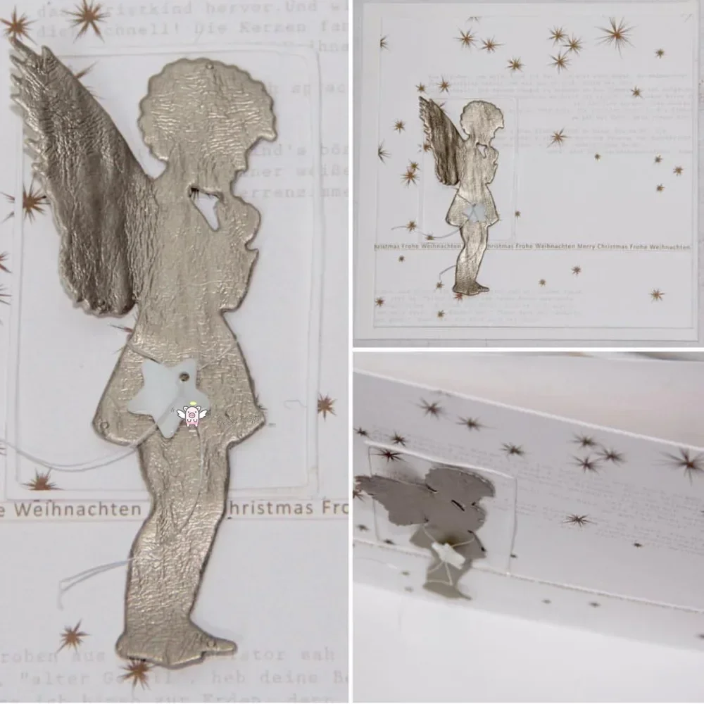 Craft metal cutting dies cut die mold Praying angel child Scrapbook paper craft knife mould blade punch stencils dies