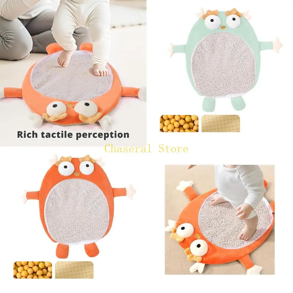 

E7CE Washable Cover Infant Calming Pillow With Bean Filled AntiSlip Bottom Promotes Leg Muscle Development And Sound Training