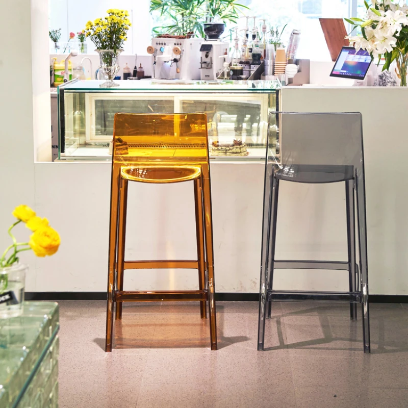 

Transparent Acrylic Modern Bar Chairs Dining Reception Counter Stool Office Bar Chairs High Design Cadeira Bar Furniture MR50BC