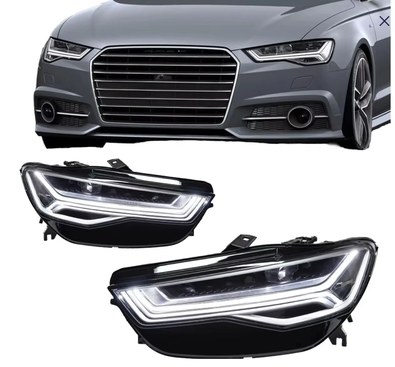 

Factory Sales Halogen Xenon Upgraded Light Emitting Diode Headlamp Retrofit 2016-2018 A6 C7 Headlamp Assembly