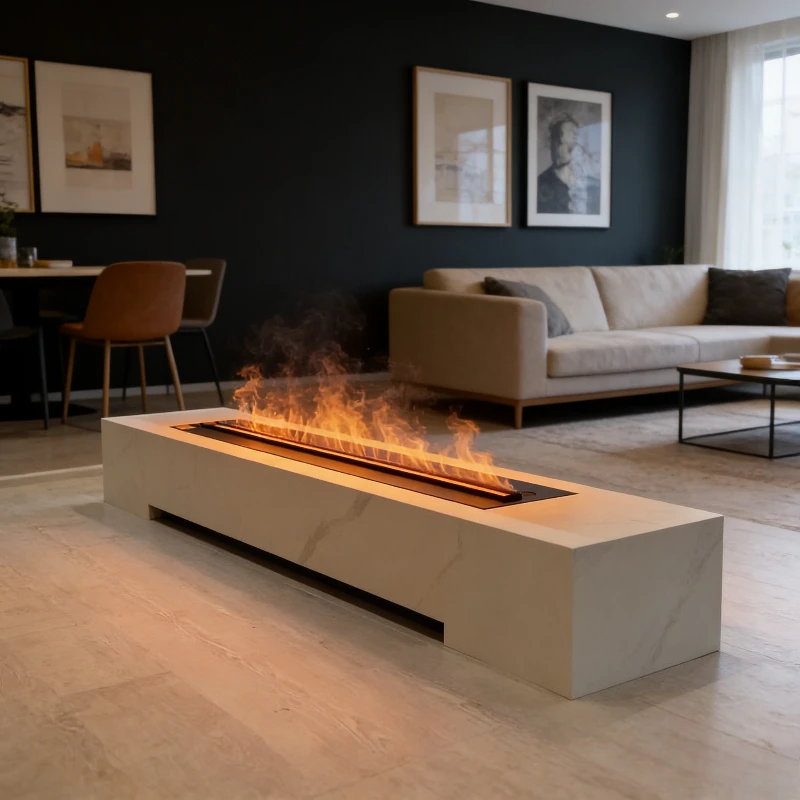 

Современная атомизирующая каминная вставка с эффектом парового пламени для интерьера, долговечная, с функцией увлажнителя воздуха, без нагрева, имитация костра