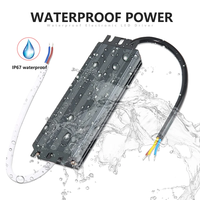 12V 10W-400W impermeabile IP67 alimentatore Switching trasformatore di illuminazione a LED AC a DC 12V tensione costante DC LED Driver Adapter