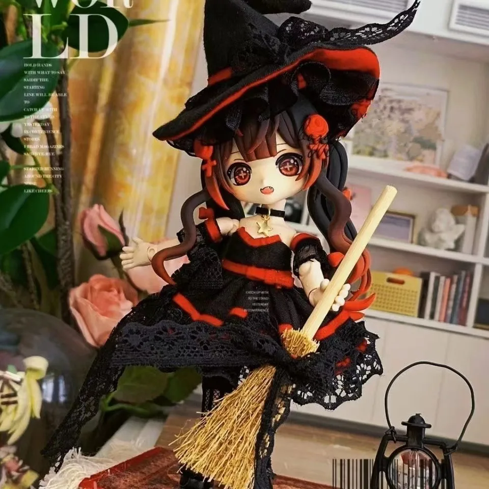 OB11 Witch costume set doll dress black-red skirt