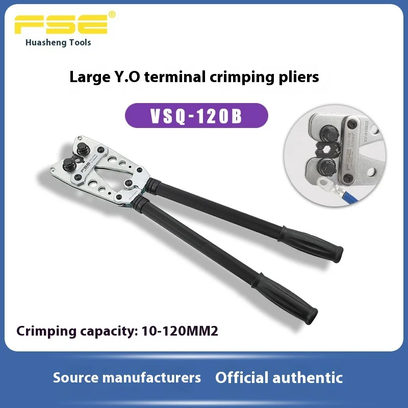 

120B Crimping tools Bare Terminal Crimping Pliers Cold Pressed Terminal Pliers Crimping range: 8, 6, 3, 2, 1, 2/0, 3/0, 4/0 AWG