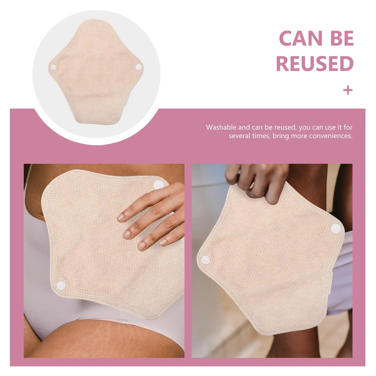 4 PCS Washable Sanitary Napkin Women Nursing Pads Reusable Menstrual Cotton Leakproof Mats