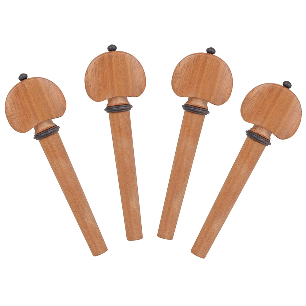 High Quality 4 Pcs Cello Accessories Tuning Peg Red Ebony Wood Cello Pegs Accessory Professional Violoncelle Tuner Peg