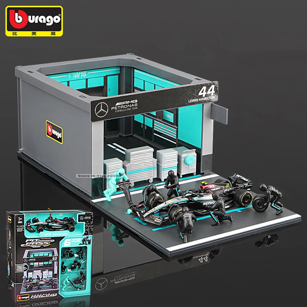 

Bburago 1:43 2024 Red Bull RB20 Ferrari SF24 Mercedes W15 McLaren MCL38 DIY Pit Stop alloy luxury car die cast car model toy