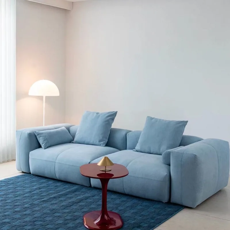 Sofa module combination, removable and washable blue fabric in the living room