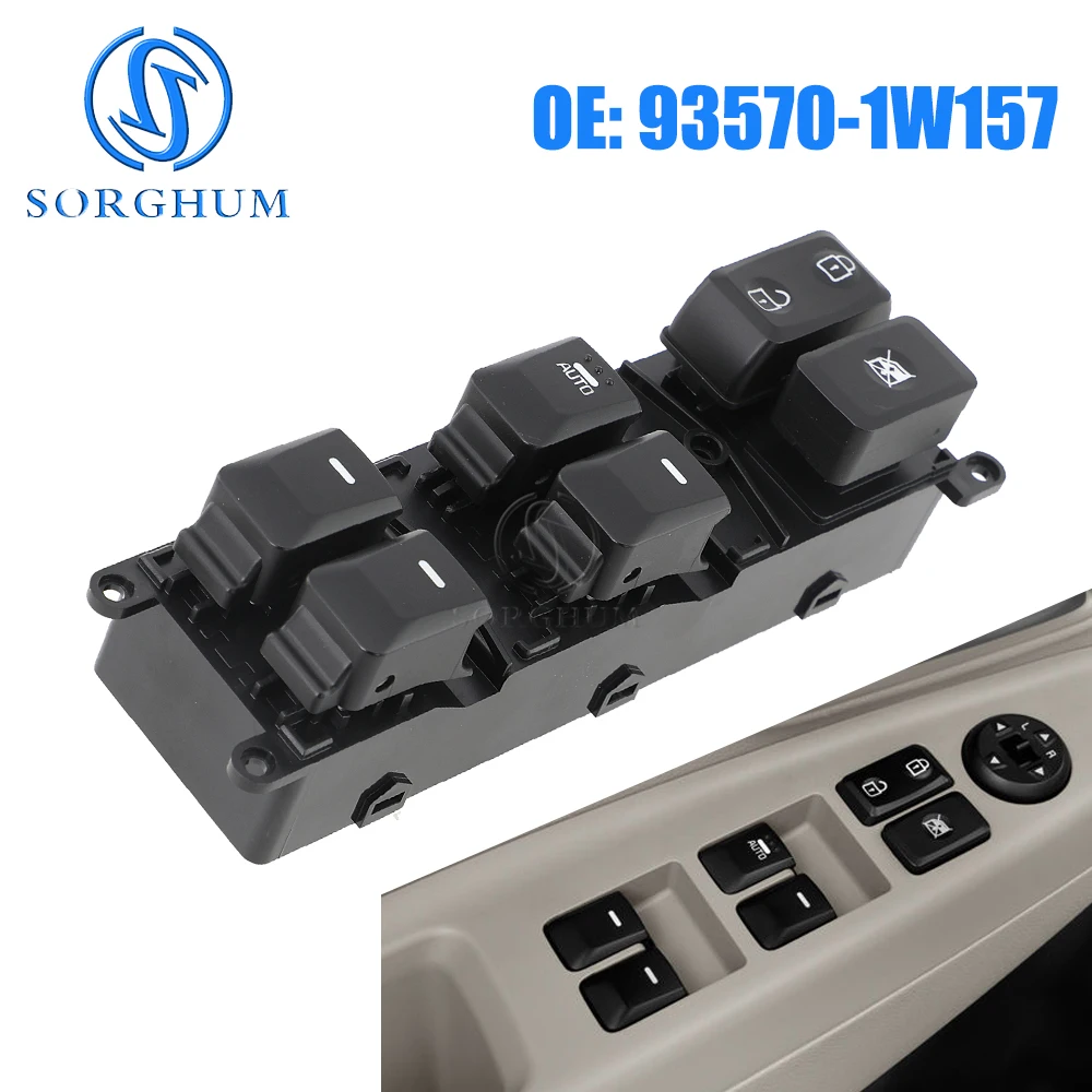 SORGHUM 93570-1W156 935701W157 Left Driver Side Power Window Switch Control Lifter Button For Kia Rio 2015 2016 2017 Car Models