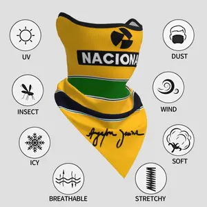 Ayrton Senna Motorcycle Facial Mask for Men, Balaclava Headwrap, Bandana, Cold Ice, New Arrival 8 Main Sales Ayrton Senna Helmet - №5