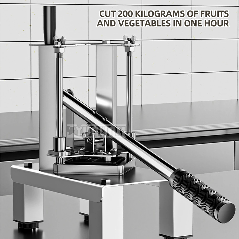 Kommerzielle manuelle Gemüseschneidemaschine, Kartoffelschneider aus Edelstahl, französischer gebratener Prozessor