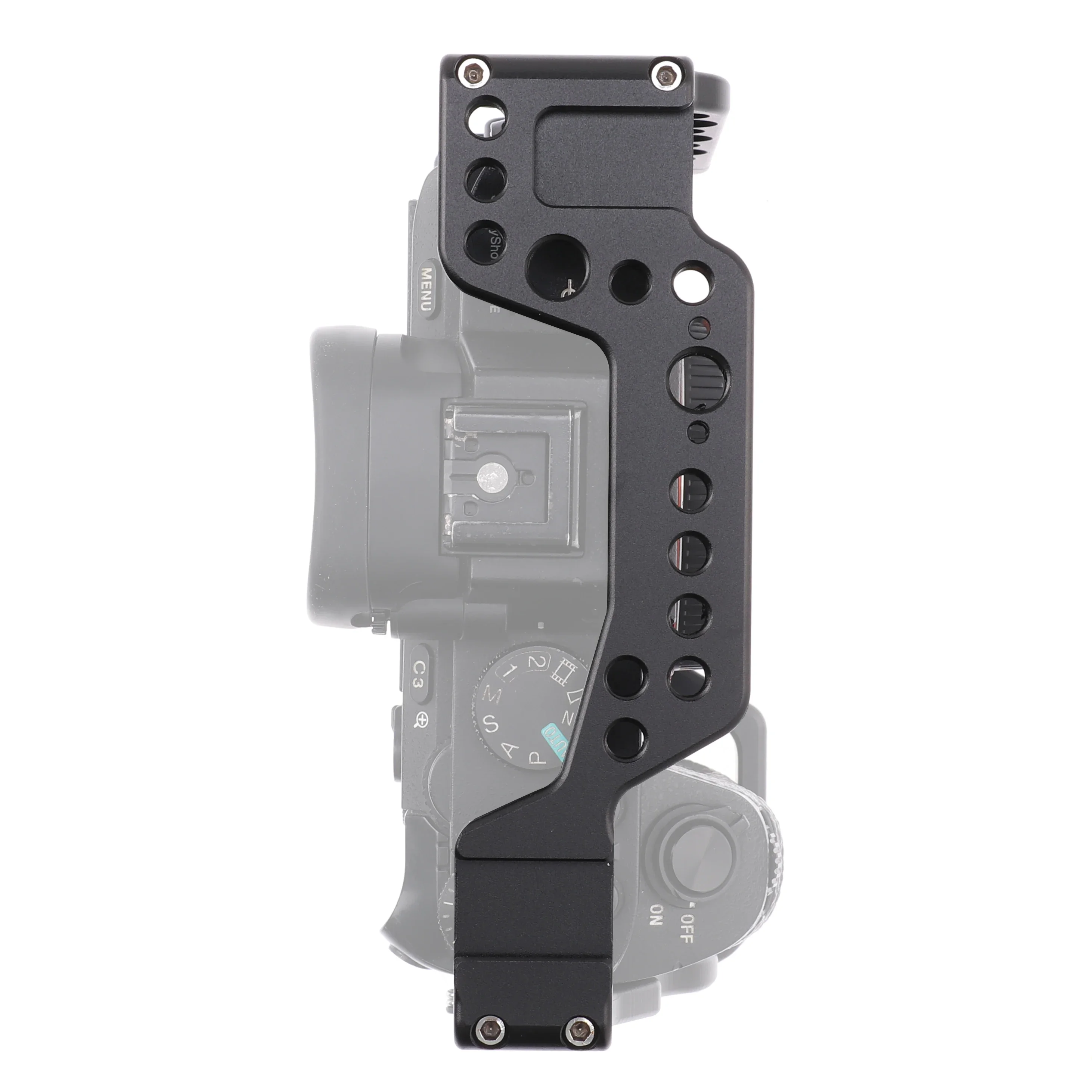 

Клетка для установки Sony A7Iii/a7Riii/a9 с направляющими НАТО и двойной холодной обувью, алюминиевые краны с ЧПУ 1/4 дюйма, 3/8 дюйма, система крепления аксессуаров