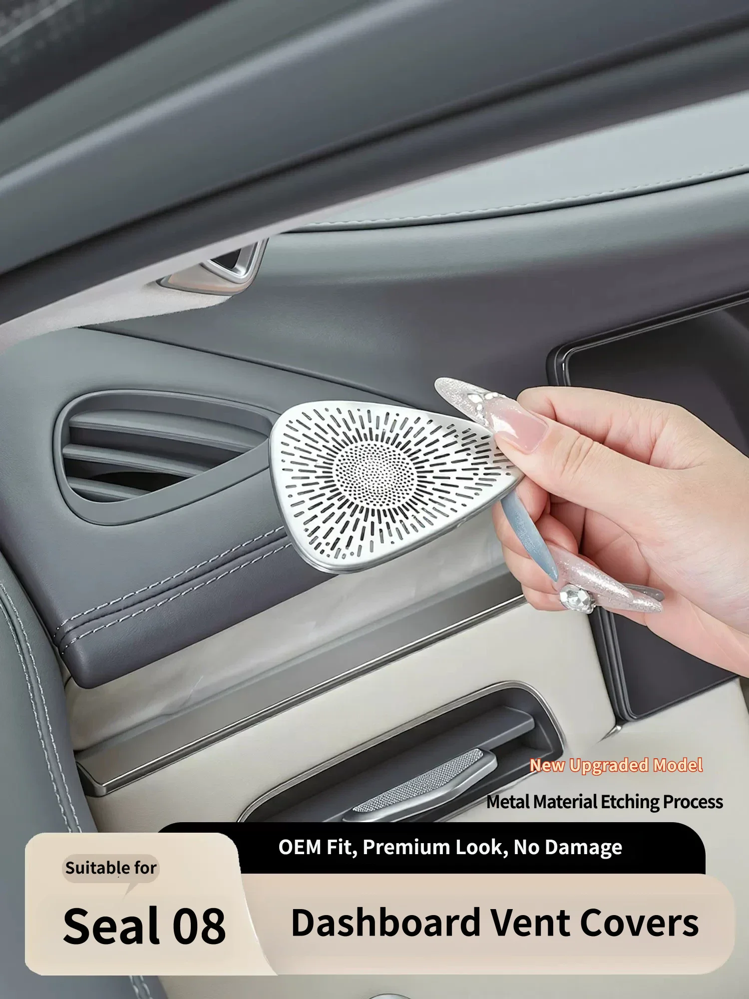 For BYD SEAL 08 2026 2027 Pillar A Tweeter / Dashboard Audio Speaker Loudspeaker Frame Cover Trim Interior Accessories