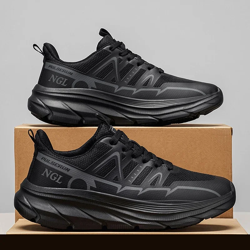Men Running Shoes Autumn Winter Mesh Breathable Sneakers Thick Sole Cushion Non‑Slip Sport Running Shoes school supplies 39‑44