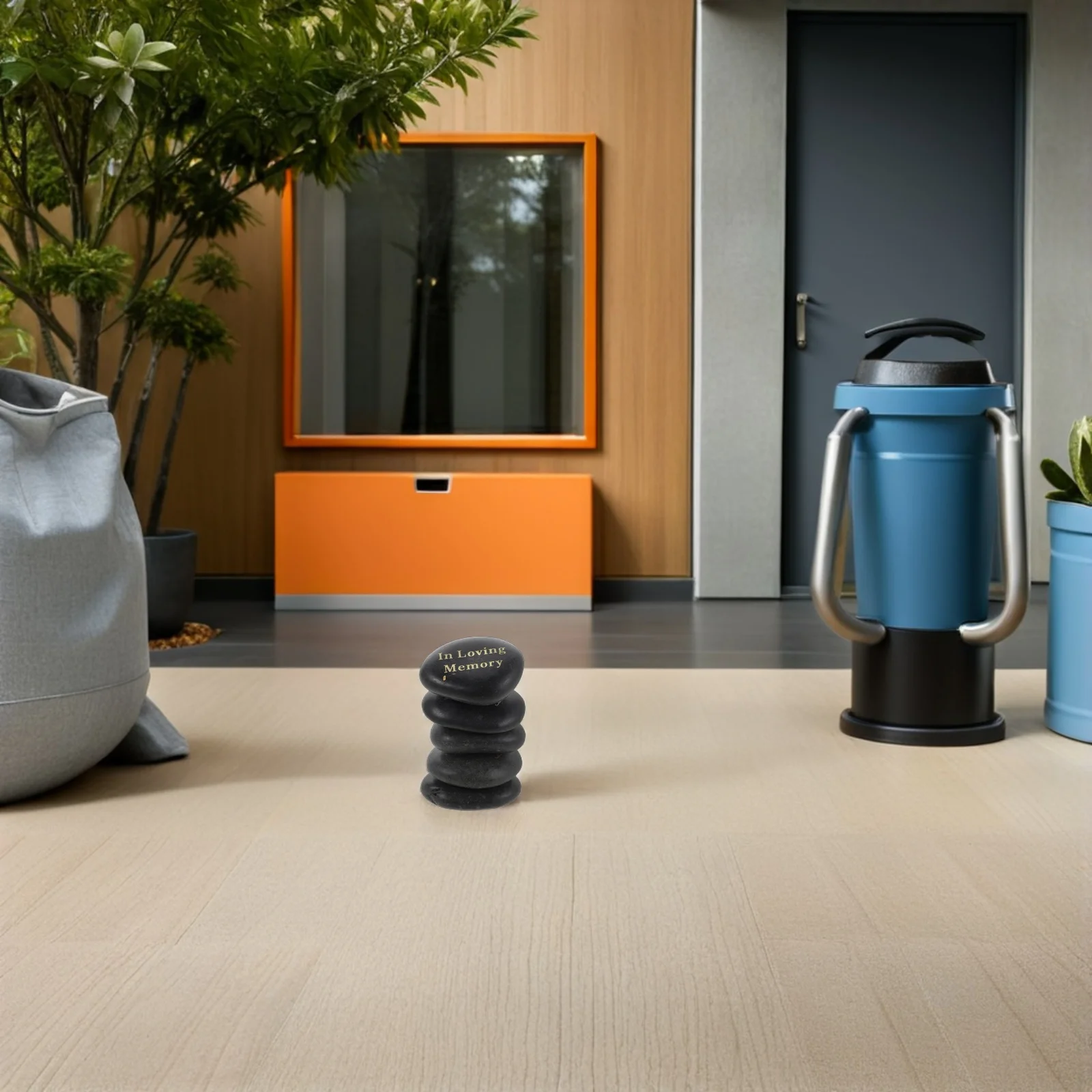 

5Pcs Memorial Stones for Loved Ones Engraved River Rocks Funeral Keepsake Ideas Bereavement Garden Accessories Grave Marker