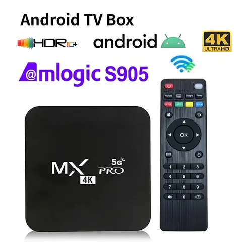 MX-Pro Smart TV Box 4K HD Android 11 Amlogic S905 Quad-Core 4G WiFi Original Media Player Home Theater Set Top Box IPTV