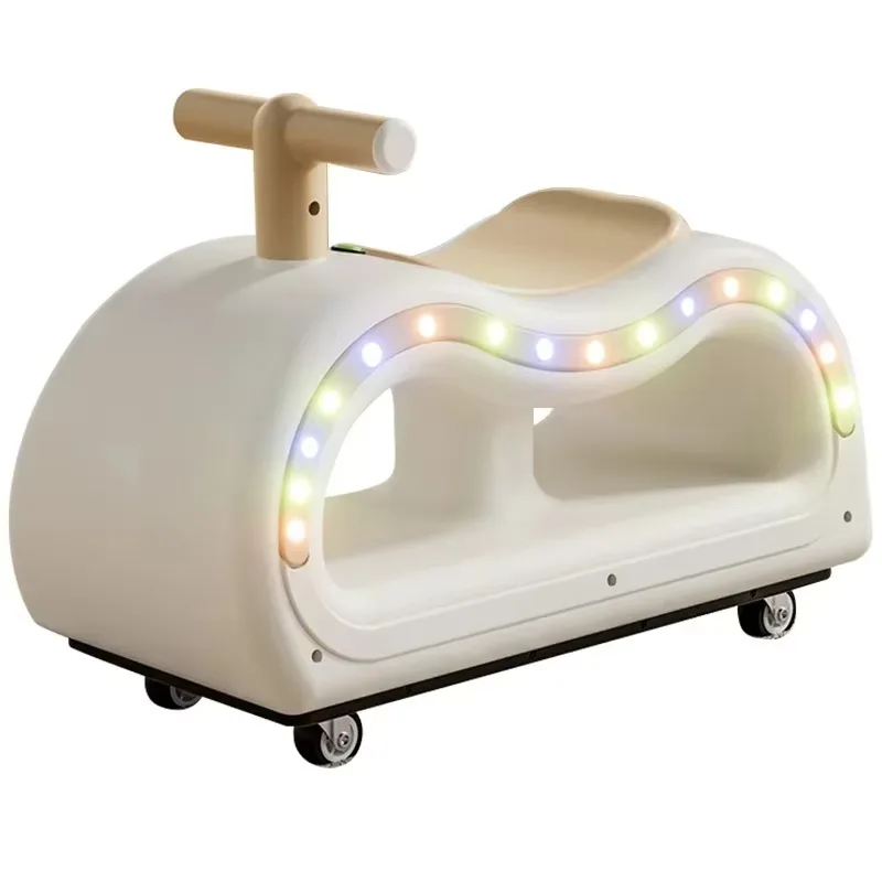 Custom children's baby rocking cart with light music 360-degree rotating four-wheel coasting, suitable for girls and boys