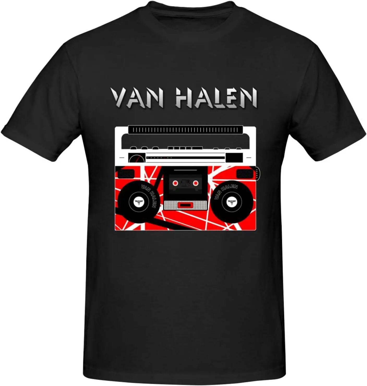 Van.1986 Halen Vintage تي شيرت نسائي كاجوال بأكمام قصيرة من القطن