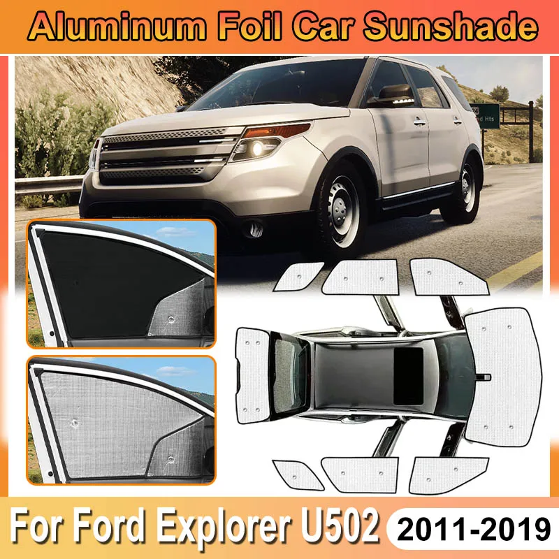 For Ford Explorer Accessories U502 MK5 2013 2016 2017 20182011~2019 Car Aluminum Foil Windshield Sun Shade Cover Auto Accesorios