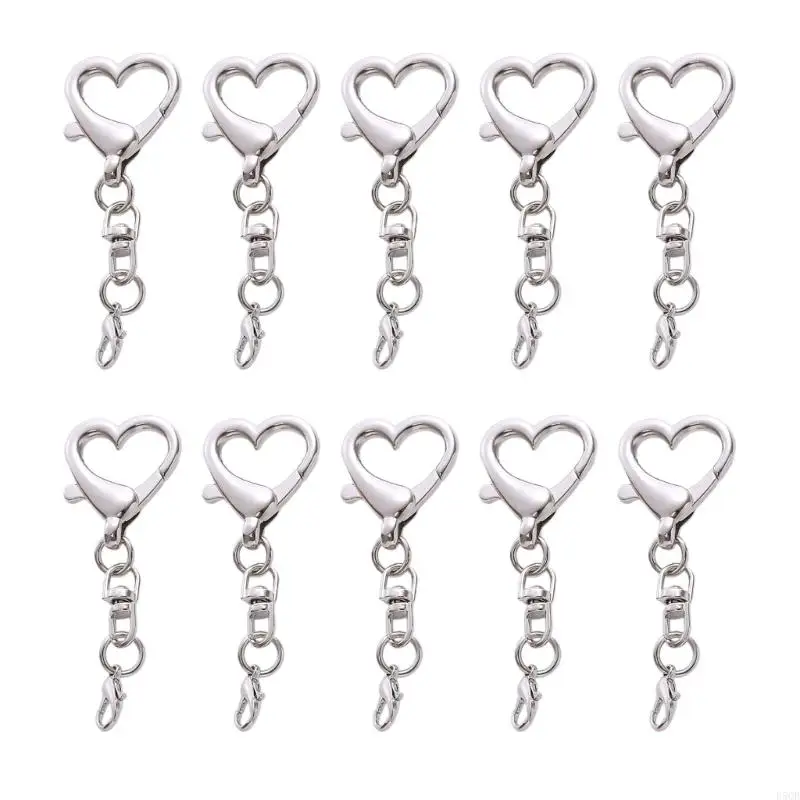 

D5QB Customizable Heart shaped Keychain Pendant Unique Key Rings Holder for Creative Individuals and Fashion forward Youth