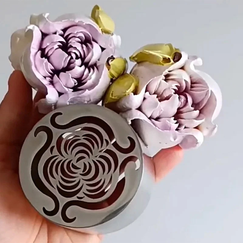 Stainless Steel Oversized Russian Piping Rose Pattern Icing Pastry Nozzle Marshmallow Flower Cream Nozzle Kitchen Pastry Tool