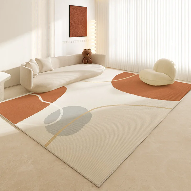 

VIKAMA Korean-Style Minimalist Geometric Rug Living Room & Bedroom Thickened Rug Easy-Care Rug Home Furnishing