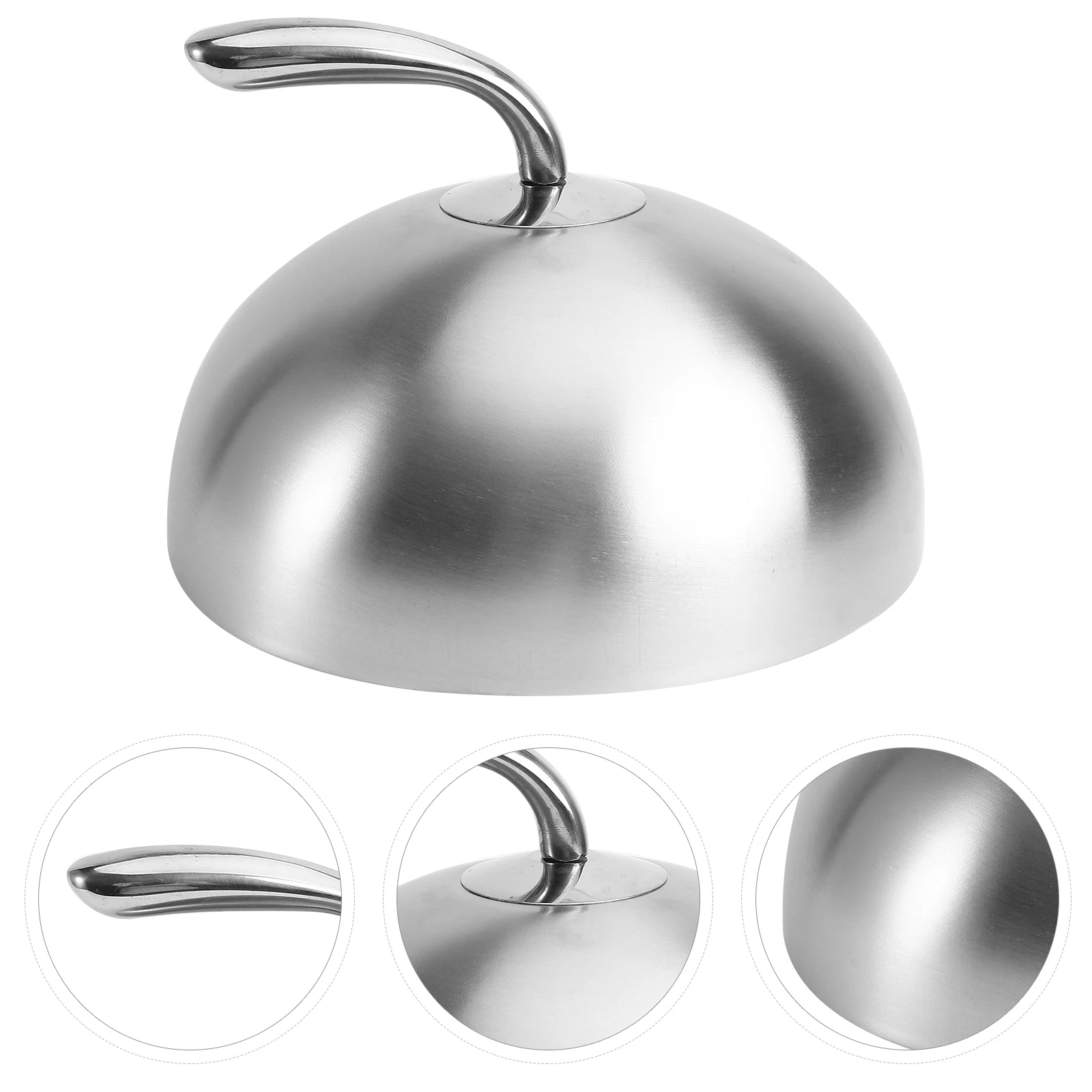 

1pc Food Covers Round Oilproof Stainless Steel Kitchen Supplies Vegetable Dish Steak Protector Dustproof Insect Proof For Home