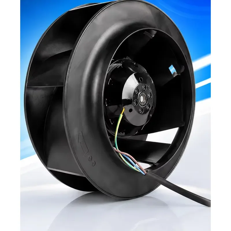 High Airflow Three Phase AC Centrifugal Fan R2D220-AC14-20 220mm Reliable Continuous Operation Industrial Inverter Cooling