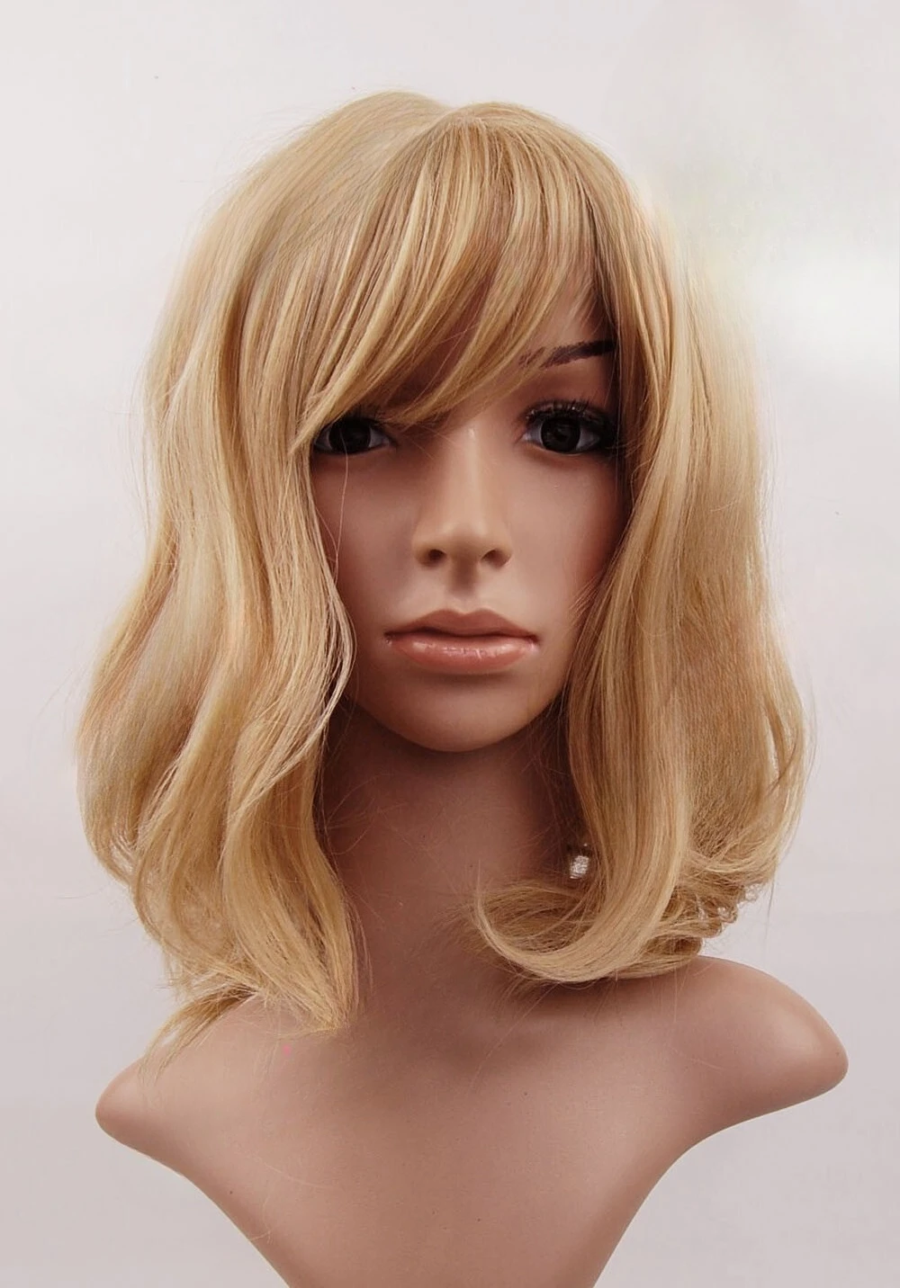 

W252 Honey Blonde Shoulder Length Wavy Ladies Wig Natural Look - studio7-uk