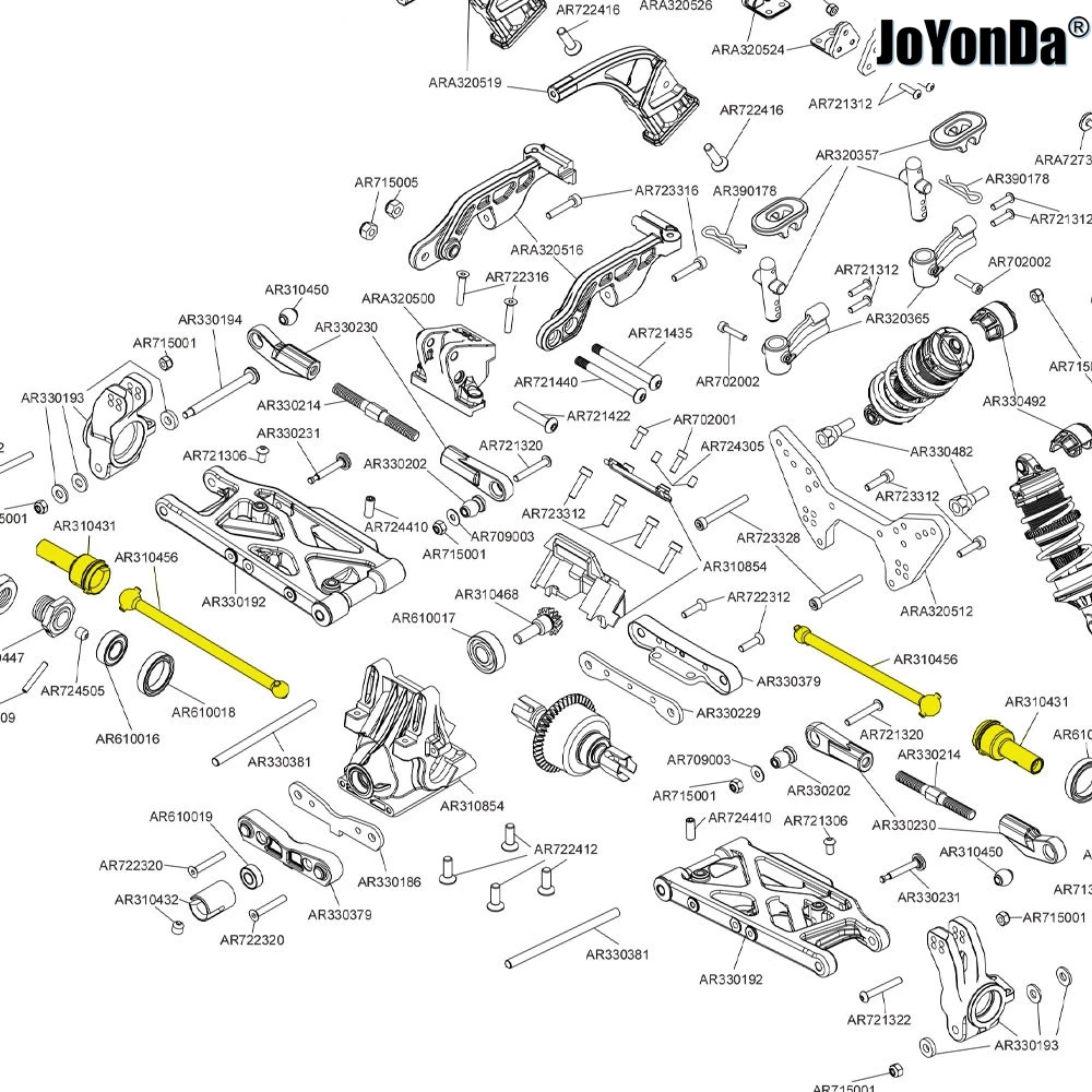 Stalowe przednie tylna oś CVD Driveshaft AR310455 AR310431 dla samochodów RC ARRMA 1/7 1/8 6S TYPHON nieograniczone MOJAVE