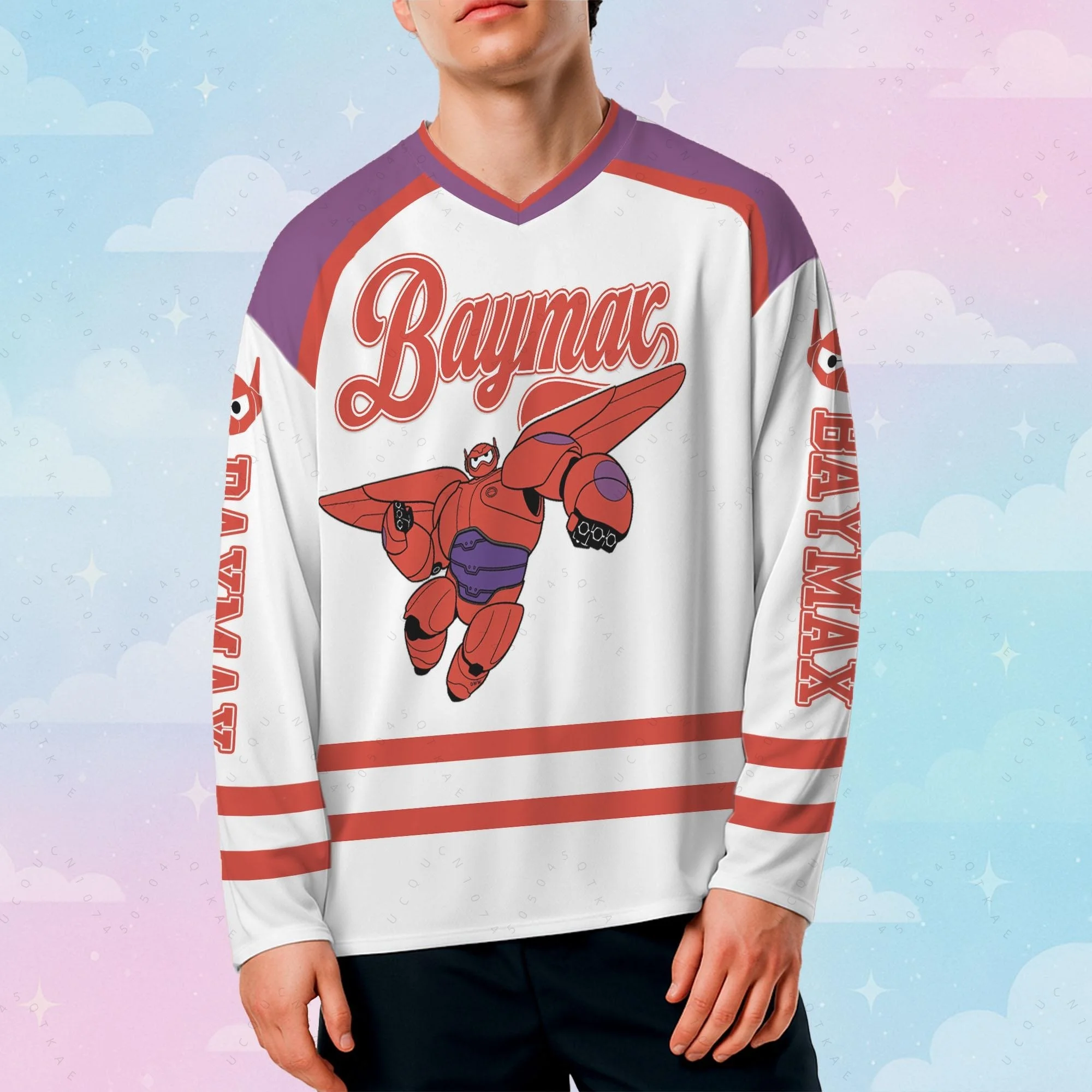 2026 جديد سوبر مشاة البحرية الميكانيكية الأبيض هوكي الجليد دعوى ثلاثية الأبعاد الرجال طويلة الأكمام قميص رياضي فريق الموضة الرياضة هوكي الجليد البدلة #2