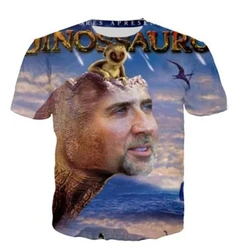 Funny Nicolas Cage 3D All Over Printed T Shirts Short Sleeve Summer Harajuku Fashion Hipster Hip Hop Children Tees Unisex Tops