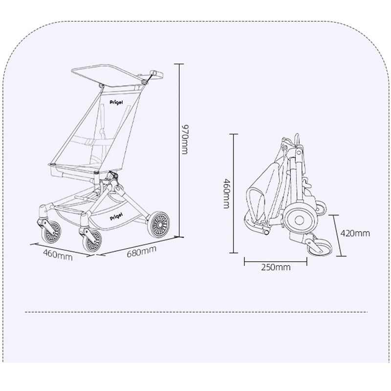 Детская карманная машинка, только детская коляска, 3,8 кг, легкая коляска, встроенные пружинные амортизирующие колеса, автомобильный зонтик