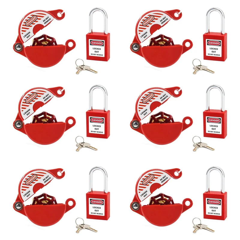 

ABUH-6X Замок для уличного крана с предохранительным замком - Замок для крана воды, Замок для шланга для ручек клапанов диаметром от 1 до 2-1/2 дюйма, Кран