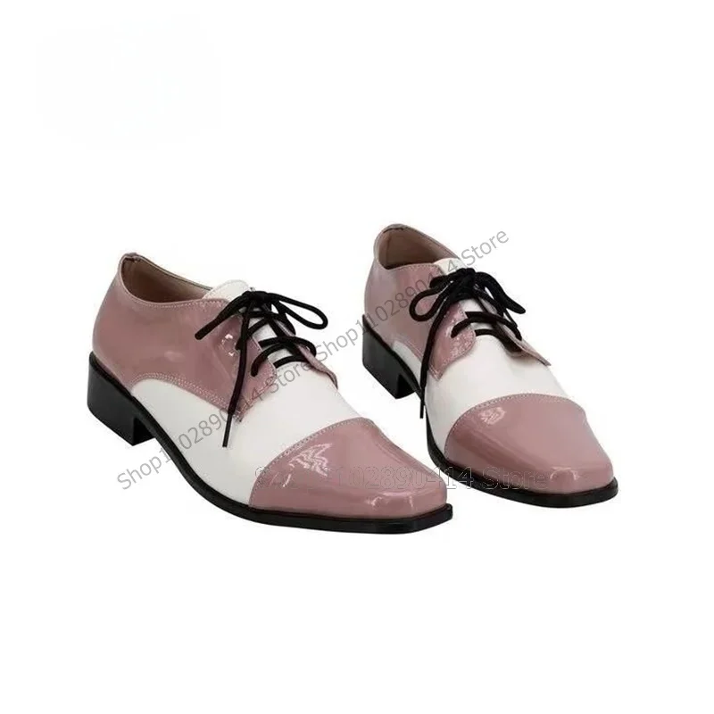 

Mixed Color Cross Tied Patent Leather Men Shoes Fashion Lace Up Men Casual Shoes Handmade Party Banquet Office Men Dress Shoes