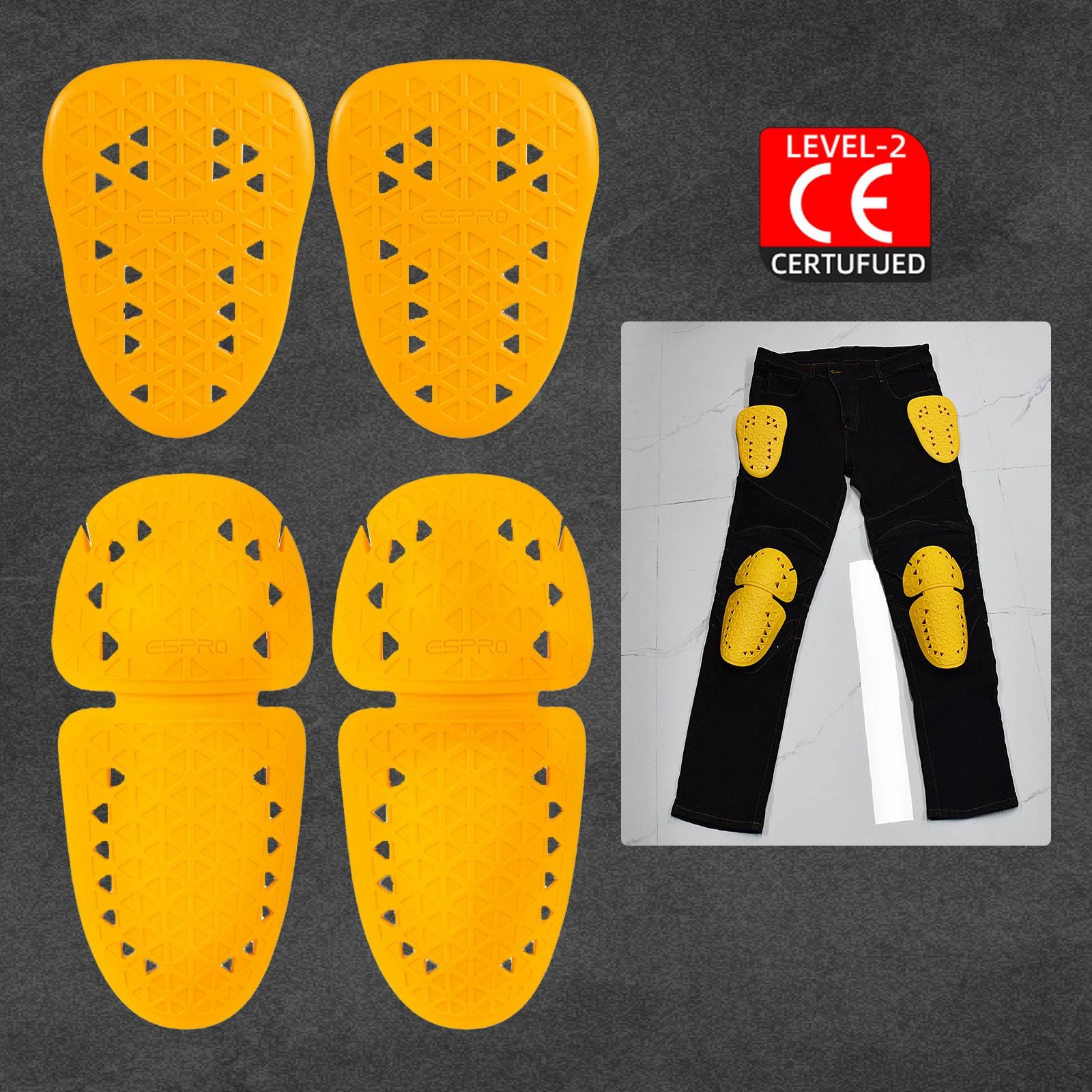 CE Certified 2 Knee Hip Protector Built-in Motorcycle Pants Jeans Insert Protective Gear Motorbike Trousers Riding Kneepad Guard