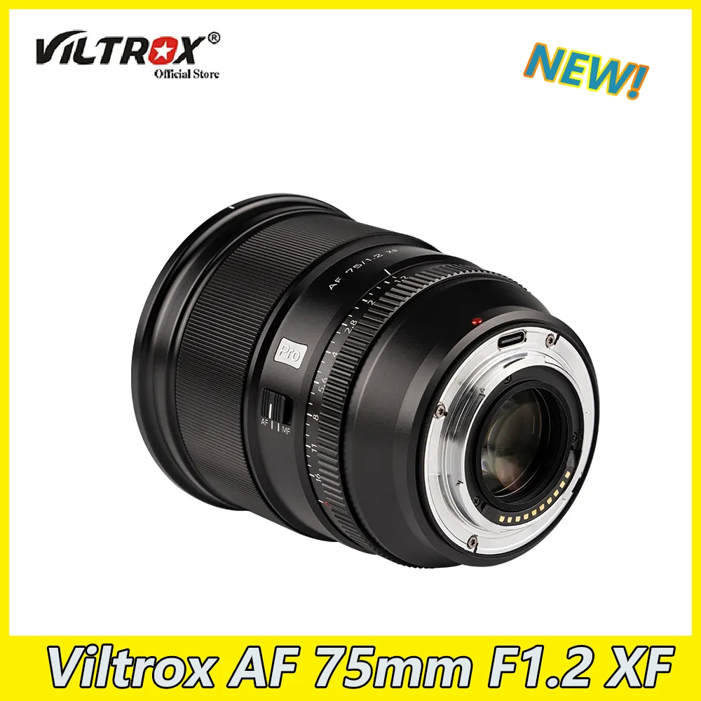 In Stock New Viltrox AF 75mm F1.2 Full Frame Auto Focus Lens for Fuji X  X-T4 X-T5 X-T20 X-T30 X-H2S X-Pro3 Mount Series Camera