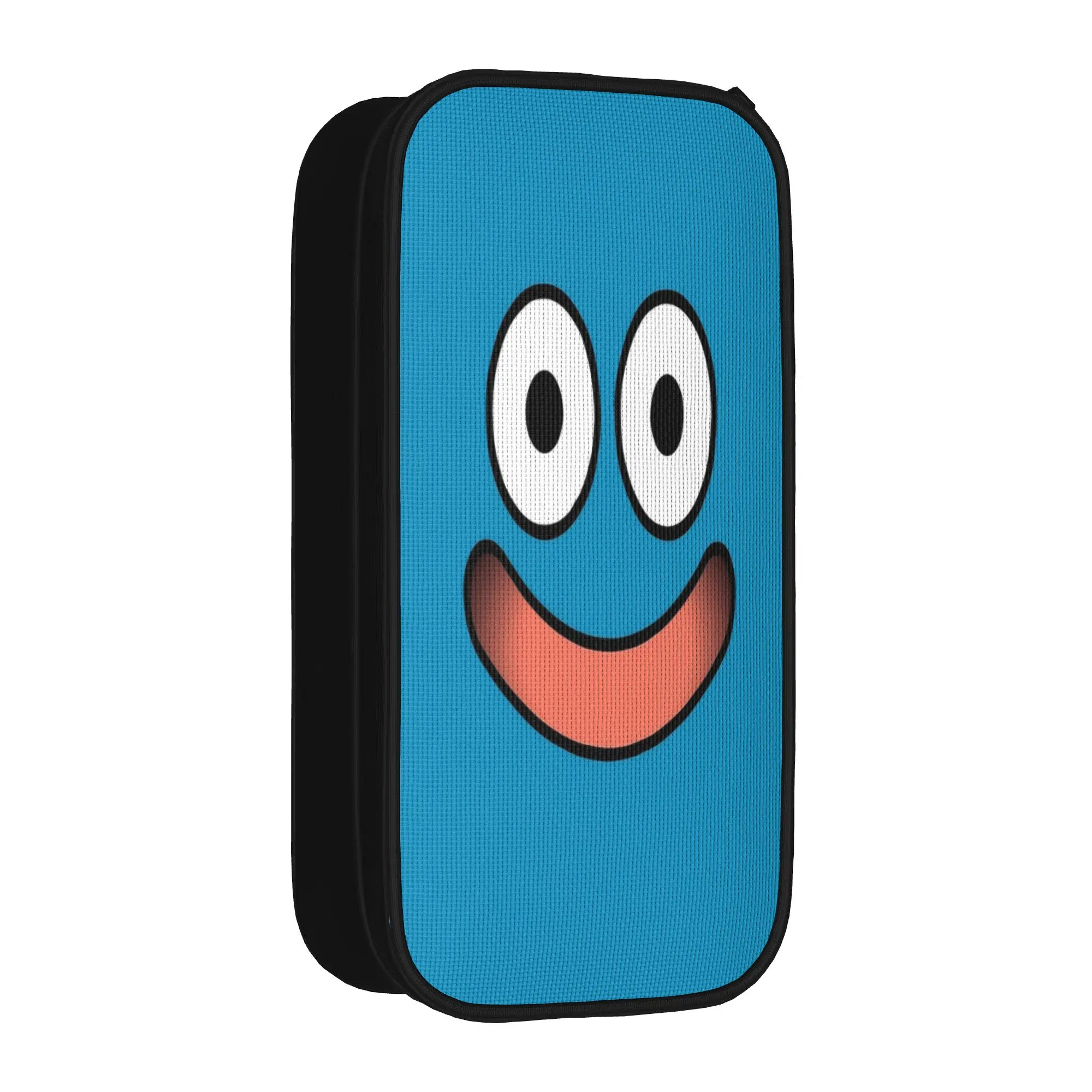 Dragon Quest Slime Face Pencil Case  College Pencil Pouch Students Double Layer Cool School Pencil Cases Printed Supplies