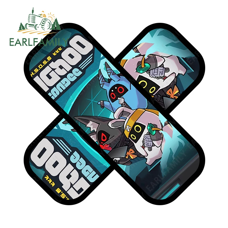 EARLFAMILY Creative Zenless Zone Zero Bangboo Car Stickers Cross Band-aid Style Camper Decal Cute Waterproof Racing Drifting