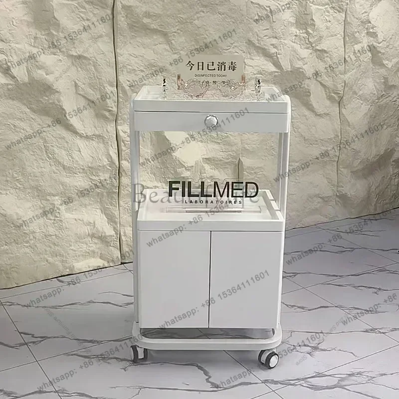 Factory Direct Sales Beauty Salon Specific Rolling Cart Nordic Tattoo Storage Shelf Medical Trolley Designers Hotel Salon Furnit