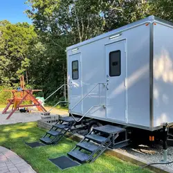 Outdoor Prefab Toilet And Shower Room Portable Bathroom Camping Mobile Toilet Trailer Luxury Restroom Trailer with DOT