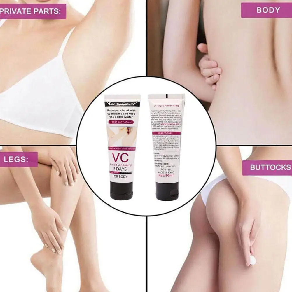 Armpit Body Whitening Cream Underarm Knee Dark Skin Bleaching Cream Moisturizing Brighten Body Lotion 50g For Women Men E4I9