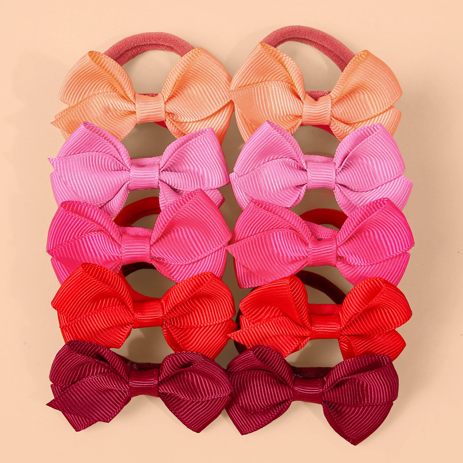 10/40 Uds. Banda elástica para el cabello de nailon con lazo satinado para niñas, bonita banda para el cabello con cola de caballo suave para niños y mujeres, accesorios para el cabello para la escuela diaria