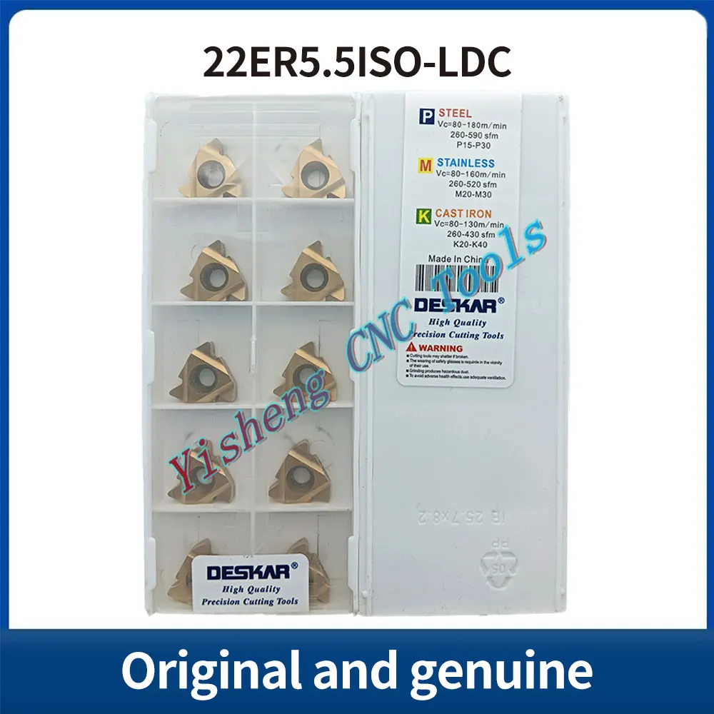 

DESKAR 22ER3.0ISO 22ER3.5ISO 22ER4.0ISO 22ER4.5ISO 22ER5.0ISO 22ER5.5ISO 22ER6.0ISO LDA LDC Original genuine threaded CNC blades